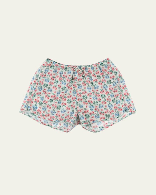 Girl's Voila Floral-Print Shorts, Size 2-10